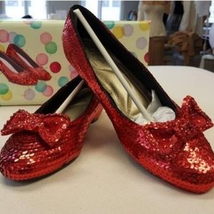 Women's ruby red slippers size 11 custom Wizard OZ